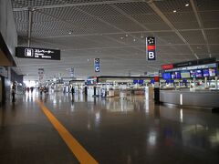 10:30、成田空港に到着しました。

ゴールデンウィークももう半ばだからか、あるいは大変な時期だからか、出発ロビーは閑散としています。ここまで人の少ない成田空港のターミナルは初めてです。

チェックインはすでにオンラインで済ませていたので、カウンターでスーツケースを預けて、身軽になったら朝ごはん。そして出国検査を通って、搭乗待合室に向かいましょう。