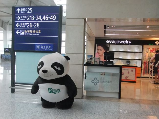 大連まではかなり揺れた！<br /><br />パンダくん、お久しぶり☆<br />工事中だったところにコーチができてた。