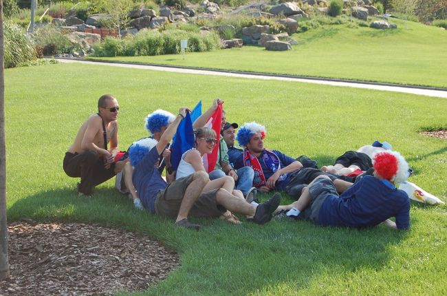 フランスサポーター<br />このユニフォームが格好良く後日デパートのNIKEストアで購入。