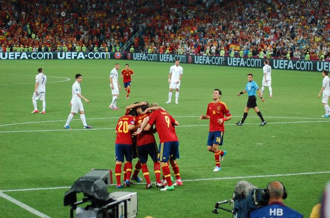 PKを決めてスペイン先制