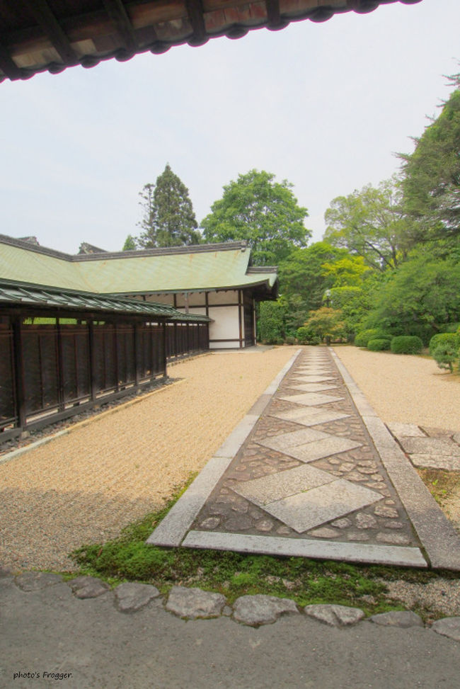 御影堂、入口から。<br /><br />御影堂は興福寺の別当坊となっていた一乗院表御殿の遺構とされます。<br />明治以降は県庁や奈良地方裁判所の庁舎として使われていましたが、昭和三十八年(1964)にこの場所へ移築・復元したものです。<br /><br />御影堂の中に日本最古の肖像彫刻と言われる鑑真和上坐像が安置されています。<br />毎年、鑑真和上の命日である6/6を挟んだ3日間に「開山忌舎利会」が開かれます。<br />鑑真和上坐像像を拝観できるのはこの時だけとなります。<br /><br />現在御影堂は北東側へ地盤沈下を起こし始めているそうです。<br />そのため調査を行う予定だそうです。<br />