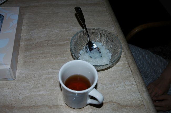 妻は、体調悪く、お粥を作ってます。