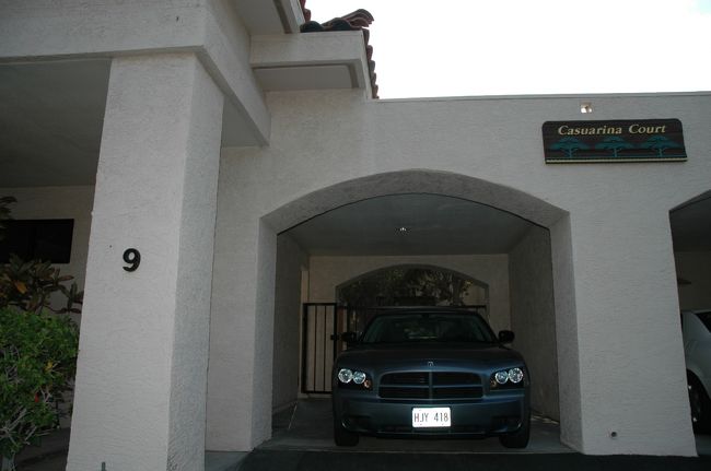 ヴィラには屋根つきの大きなガレージもついています