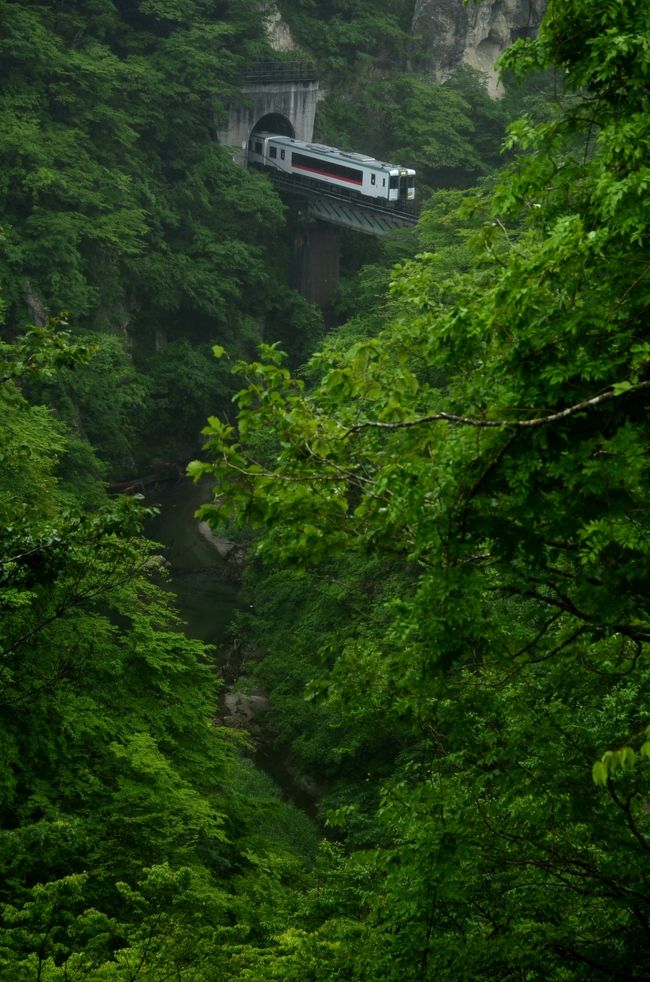 陸羽東線の構図を変えてみたり・・・この素晴らしい絶景を独り占め！