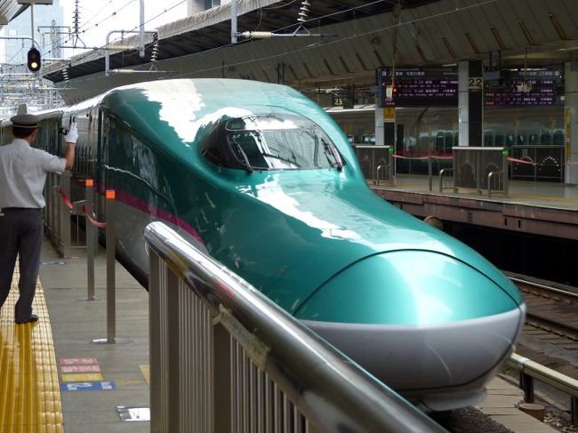 この日予約したE5系はやぶさが入って来ます