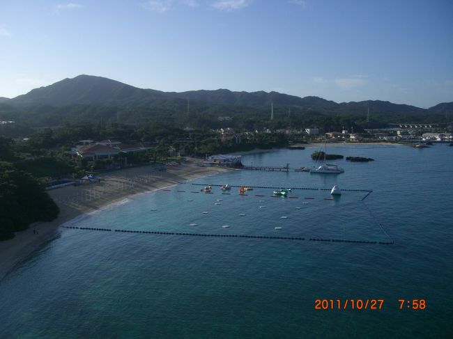 ここは、ホテル内の海水浴場です。