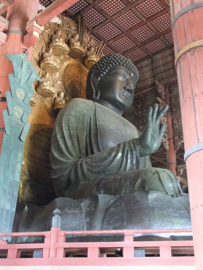 東大寺の大仏。ものすごく大きかったです。
