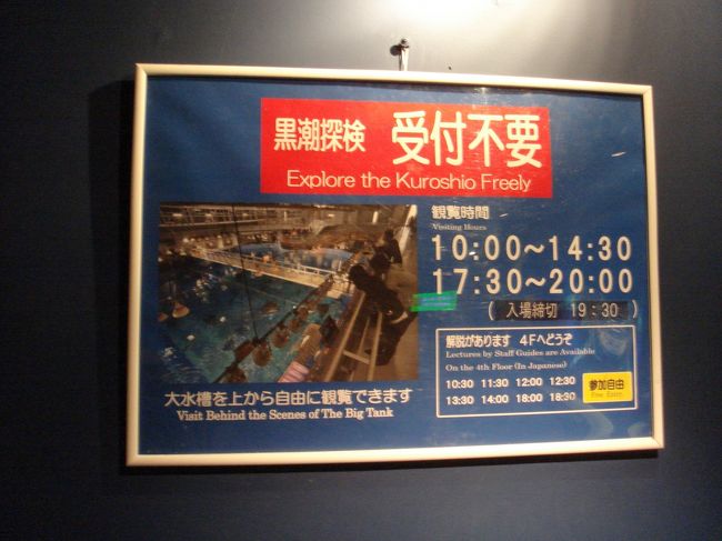 ジンベイザメのいる大水槽、<br />上から見学することができるんですね。<br /><br />さっそくエレベータで上に上がります。