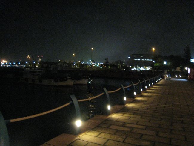 ホテルから歩いて５分ぐらいのところに軍艦島行の船が出る乗り場があります。下見にいきましたが、夜景がきれいです。