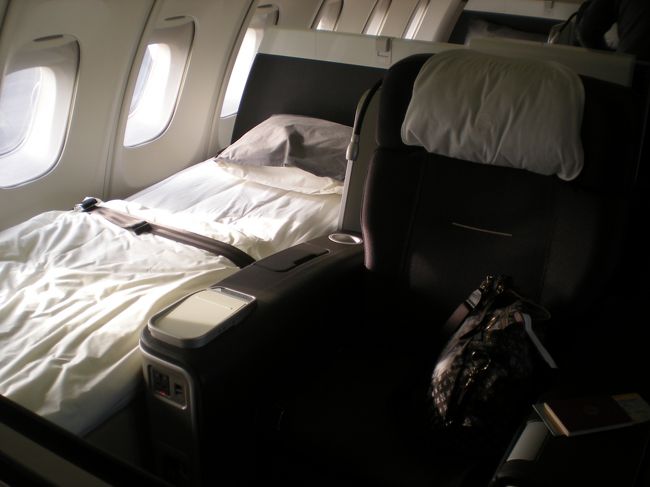 チェコまではフランクフルト乗り換えでルフタンザ航空<br /><br /><br />しかもファーストクラス<br /><br />ユナイテッドのアップグレード券です<br /><br /><br />ベッドがある〜〜<br /><br />どこまででも乗って行きます。