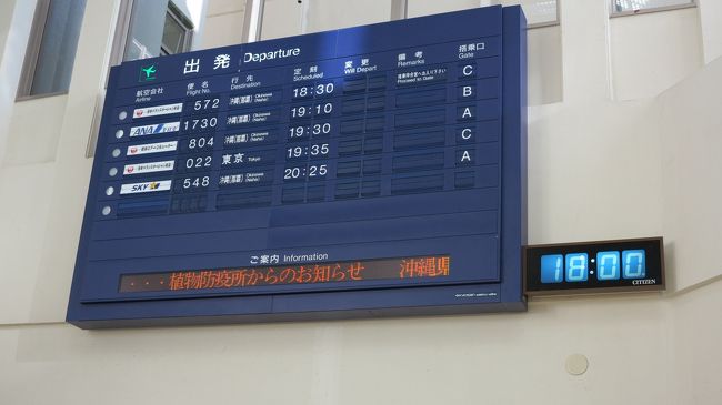 　東京行き１９時３５分発、JTA０２２便。<br /><br />　宮古から羽田への直行便は、１日１便、この０２２便だけです。<br /><br />　思えば宮古島を訪れた時は毎回、この最終便を利用しています。<br /><br />　当然、今回も最終日に余裕を持って行動できる０２２便で帰るつもりでした。
