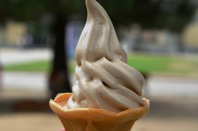 即決で味噌をオーダー<br />味噌風味のソフトクリーム！<br />初めて食べましたが、意外と癖になる味です。<br />大変美味しゅうございました。<br />