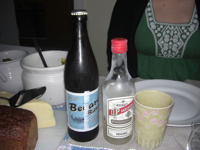 本日はストックホルム最終日。アダモちゃんの家で、アダモちゃんがごちそうを作ってくれました。写真はスウェーデンの強いお酒。嫌いじゃないけど、すぐ酔っ払います。