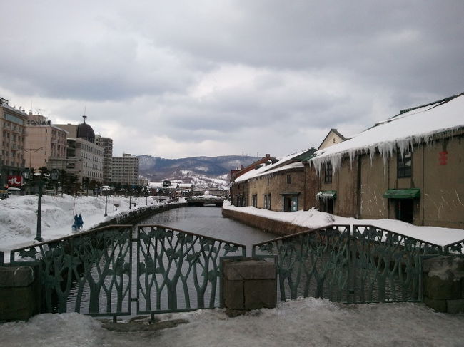 初日、まずは小樽へ。<br />私は初めての小樽なので、運河に連れて行ってもらいました。<br />氷点下だったのでとっても寒かった〜