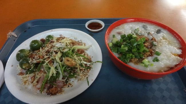 鳥粥と魚のかるぱっちょみたいなやつ（笑）<br /><br />味は○