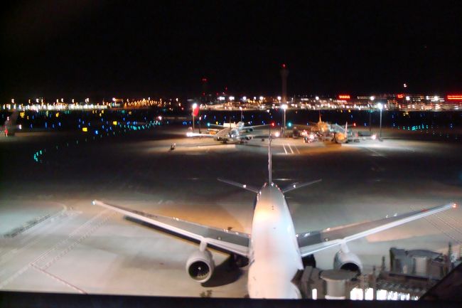 屋上デッキから<br /><br /><br />夜の空港って素敵♪