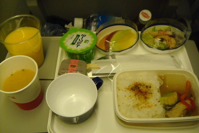 機内食<br /><br />別に期待してないからいいけど<br /><br />初めて飛行機乗った人とか<br /><br />ガッカリするだろーなー