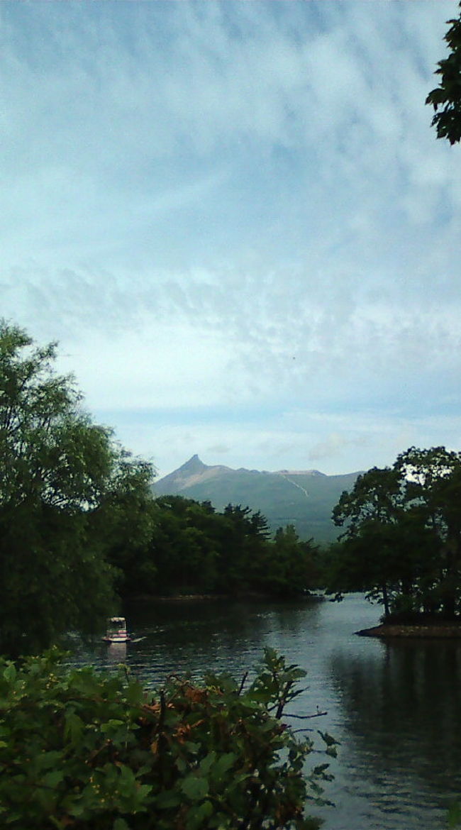 大沼公園です。駒ヶ岳のビュースポットがたくさんあります。ボートや遊覧船なども楽しそうです。