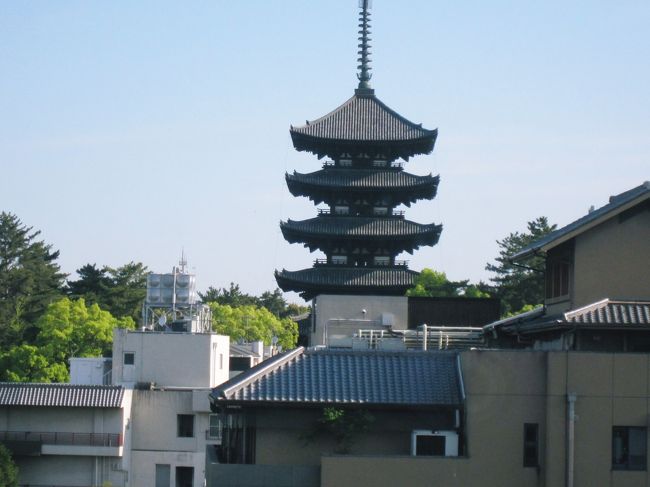 ホテルサンルート奈良から見た興福寺五重の塔
