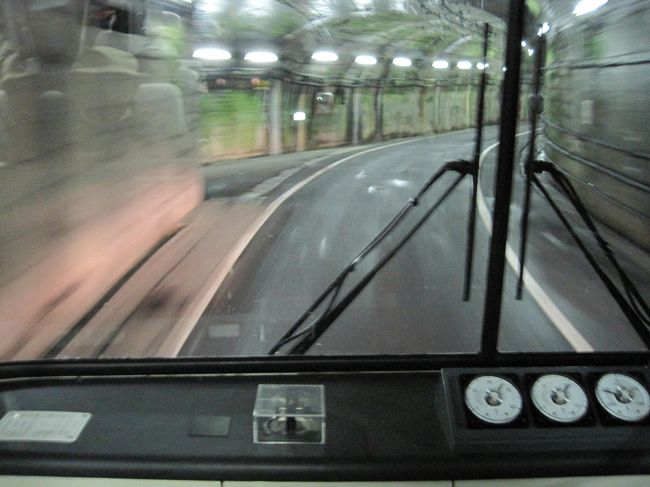 トロリーバスで戻ります。このバスガソリンではなく環境に優しい電気で走ってます