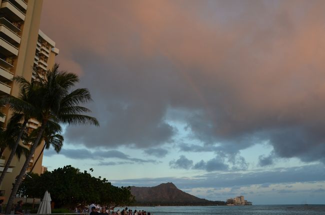 ・・・突如現れた虹も彩りを添えます・・・