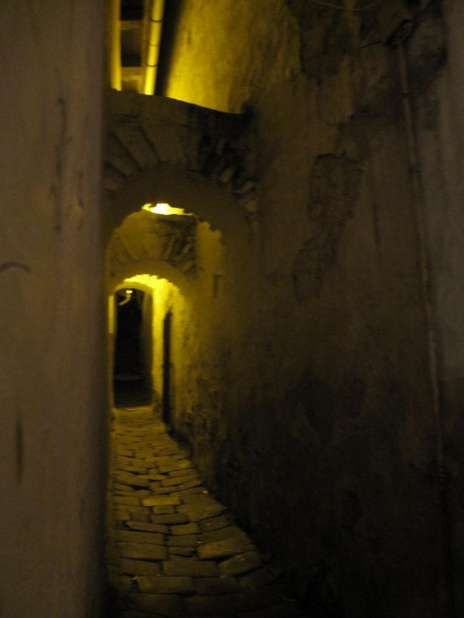 人が1人しか通れないくらい狭い路地。<br />驚くことにこの路地、一方通行ではないそうです。<br />擦れ違いってどうするのかしらね。