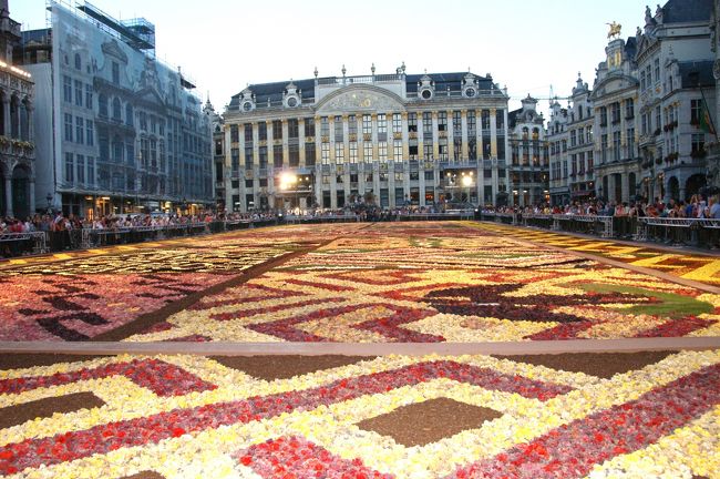 市庁舎から下りてきました。今度はフラワーカーペットをぐるっと回ります。