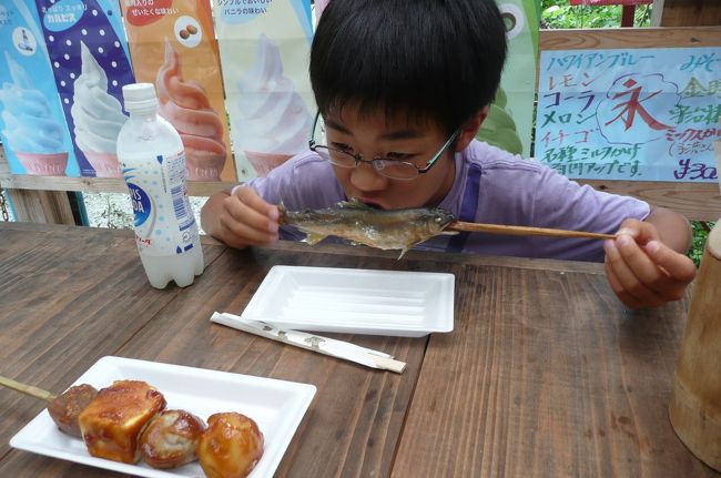 あゆの塩焼き<br />こんにゃく・いも等の串<br />