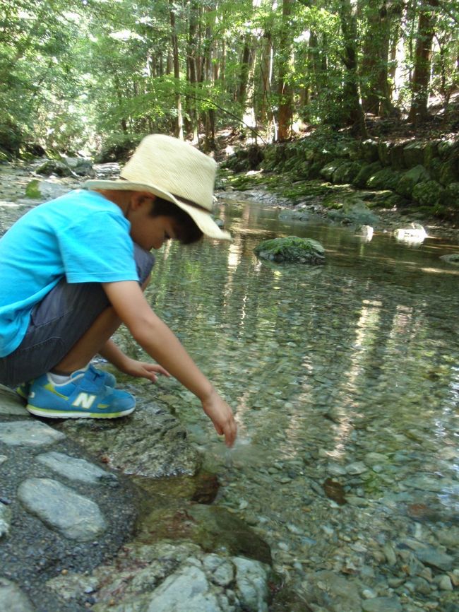 御手洗（みたらし）です。<br />内宮の御手洗を小規模にしたような雰囲気。<br /><br />宮川の支流、大内山川。