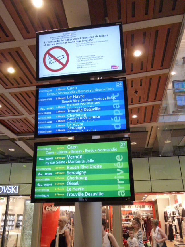 多数の地下鉄、バス、国鉄路線が通るサン・ラザール駅はとにかく広い、広すぎる。<br />人が多いですが、危険な感じはしないですね。