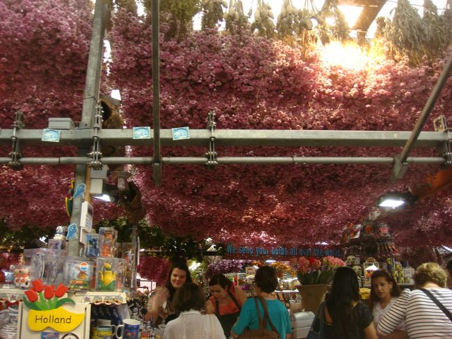 天井にドライフラワー。<br />すごくいい香り。