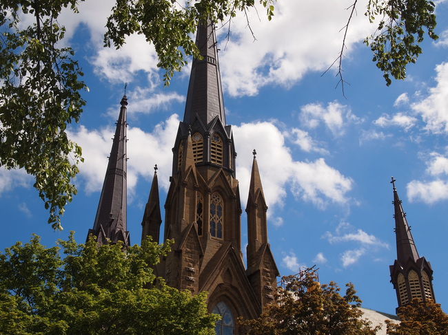 セントダンスタンス・バシリカ教会。<br />シャーロットタウンの中心にそびえ立つ教会です。