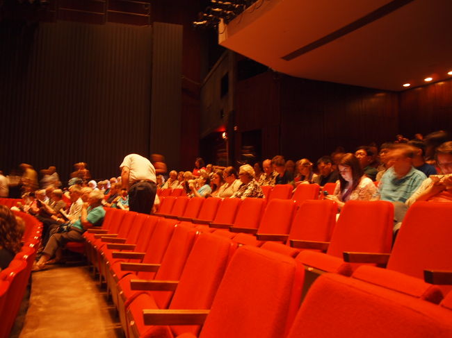 驚いたのは、通路が両脇にしかないこと。全列です。<br />私たちの席は真ん中だったのですが、休憩時間にお手洗いに行くのが大変でした。でもいつものことのようで、みんな嫌な顔せず道を開けてくれます。<br />でもこれ・・・何かあった時に逃げるの大変なんじゃないかしら・・・と思ってしまう心配性な私。<br /><br />ミュージカルは英語がわからなくてもアンのストーリーがわかれば楽しめます。英語がわかるともっと楽しいと思うけど・・・（アンのストーリーを知らない上に英語がダメな旦那さんはなんと寝てましたが）みんなキュートなアンの言動に爆笑してました。<br /><br />カーテンコールあるのかと思ったら無くてビックリ。一度お辞儀をしてアンたちは去って行き、観客もどんどん帰り始めました。アッサリしてます。<br />