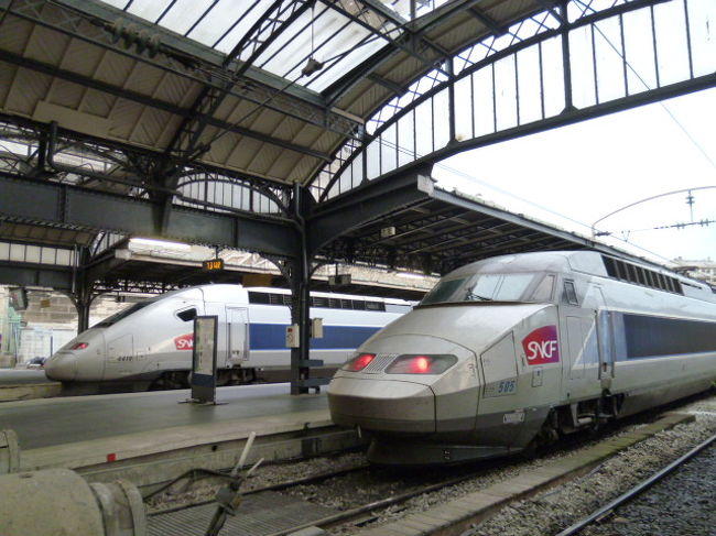 東駅もさすが。<br />TGVがずらり並んでます。<br />ホコリ被って汚れているのが残念ですけど。
