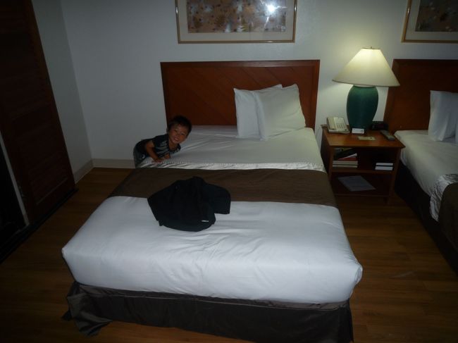 部屋はこんな感じ。<br />なんせＰＩＣオセアナＢは、とお〜〜〜〜〜〜い（涙）。<br />部屋に忘れ物などしても取りに帰る気がおきません。<br />部屋の床や壁はリフォームされたようで、水周りもアクシデントはありませんでした。<br />ただ、部屋にあるポットでお湯を沸かそうとしたところ、中がさびだらけでまっちゃ色！！！皆さん要確認です！<br />フロントに電話したらすぐに対応してくれました。<br />ちなみにフロントは、ＡＬＬ英語で日本語は全く通じませんが、片言の英語でも通用します。