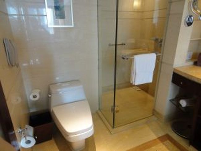 シャワーは独立していて<br />可動式のとレインシャワー両方ついてました。