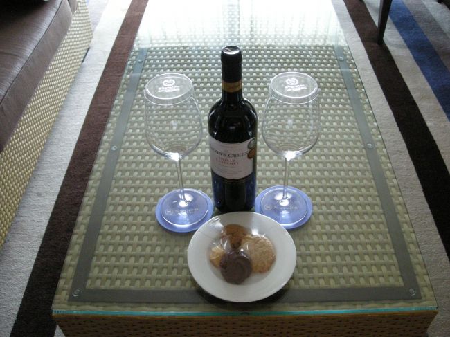 スィートに移動し、ウエルカムドリンク