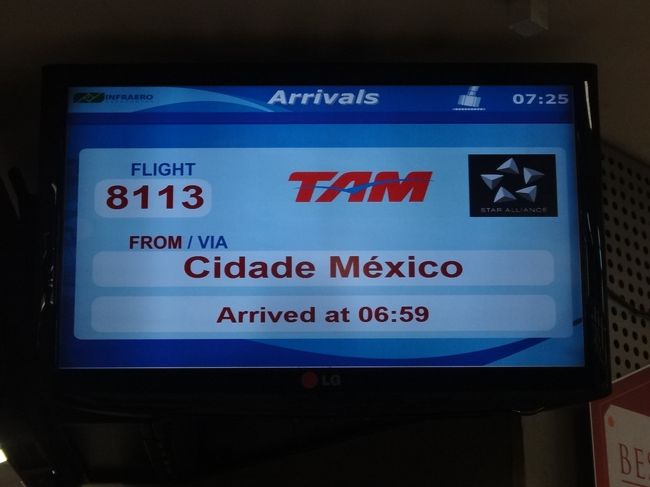 メキシコシティからブラジルサンパウロまで<br />約10時間と長旅でした。(-_-)/~~~<br /><br />