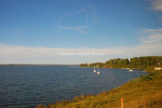 大平原では見られなかった、湖。<br />お天気が良くて、気持ち良さそ〜う。