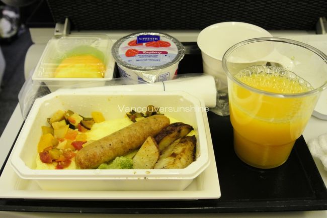 ２度目の機内食。<br /><br />全日空の機内食は、<br />今まで利用した航空会社の中で一番美味しかったです。<br /><br />そして客室乗務員のサービスもさすがに日本人といった感じで、<br />とてもきめ細やかな対応でした。<br />カナダに行く時はエアカナダが一番ですが、<br />もし他の国に行くことがあったら、絶対全日空！と思いました。<br /><br /><br />どうせならフライト時間の長かった<br />往路に利用すれば良かったと思いつつ、<br />旅の締めくくりを気持ちの良いフライトで<br />終えることができて良かったと思いました。<br /><br />さて、来年はカナダのどこに行こうかな〜？