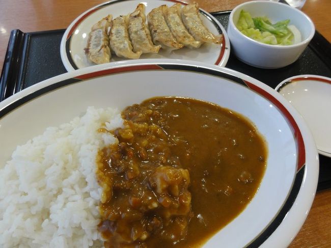 カレーと餃子です。超フツーです。1回食べればリピはナシ！