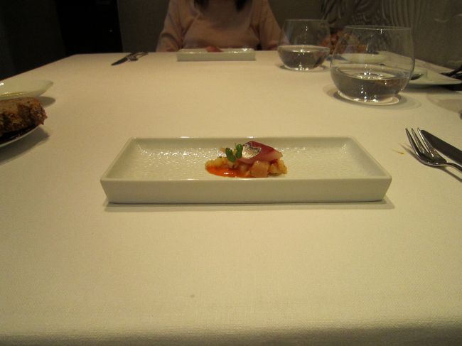 ミシュラン２つ星の「ラサルテ」を予約できたので「ランチ」で入ります。<br /><br />さすがに２つ星のレストランだけあって、盛り付けからして素晴らしい。しかしＭの体調が優れず、かなり残してしまいました。<br /><br />お皿もあたたかく、サーブされるタイミングも良く訓練されています。<br /><br />