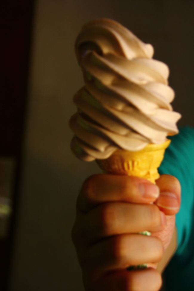 山の鼻到着！！<br />休憩。<br /><br />花豆ソフトクリーム<br /><br />うっすら小豆のような味。おいしい。<br /><br />なんと500円。<br />何にせよここまで運ぶの大変だものね。<br /><br />12:20