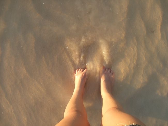 海の水が透き通っててキレイでした。