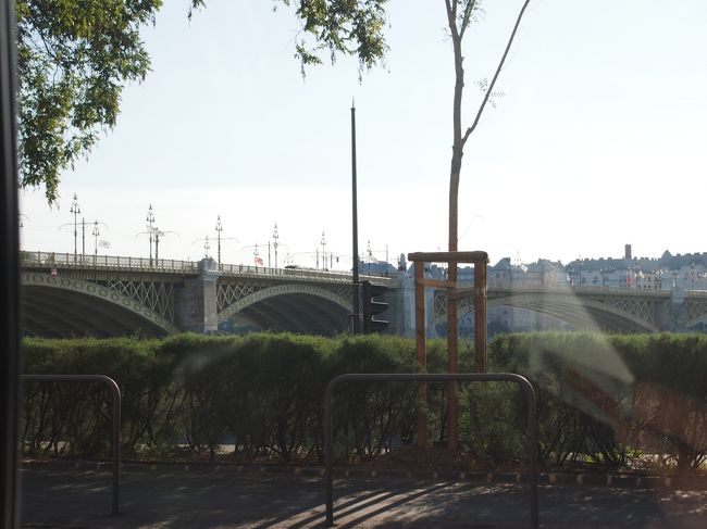 マルギット橋を渡り　レヘル市場へ向かいます。