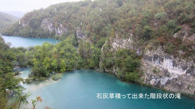 この写真からも、かなり強い雨が降り続いているのが分かる。そして、この雨とともに急激に気温も下がり、昨日の２５，６度の気温から一転して１０度前後の気温に急変して、軽装で来た人たちはこの寒さで震えながらの散策となっていた。秋は気温の変化が大きいので、出発前の気象予報で夏のような気候を想像して、薄着で来ると思わぬ気温の変化に驚かされる。