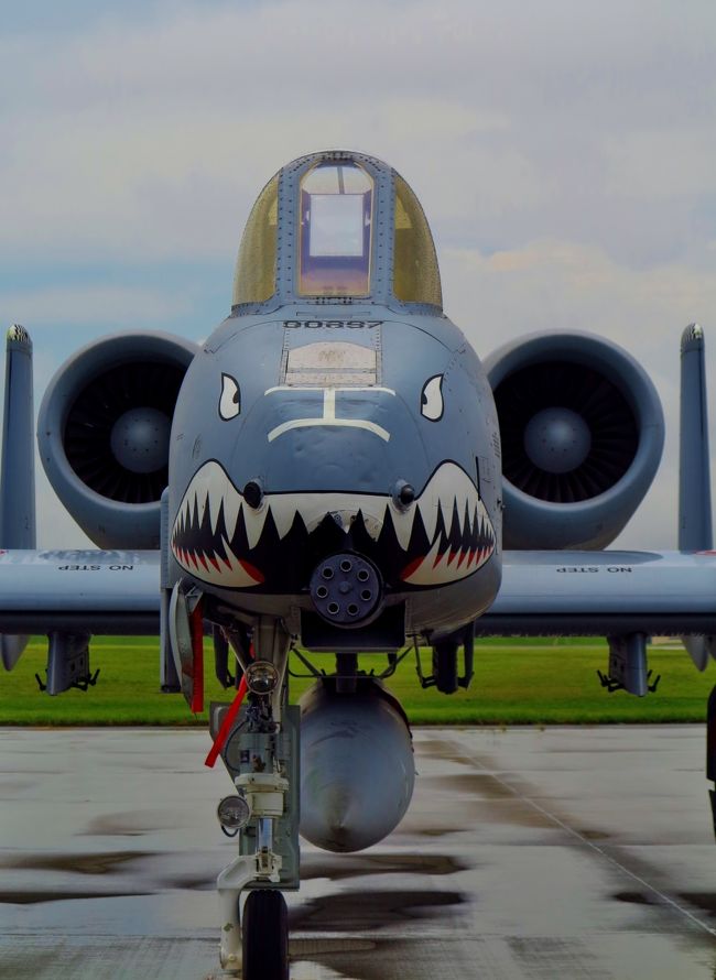 横田基地c 在日米空軍の戦闘機など勢揃い展示 ☆シャークマスク