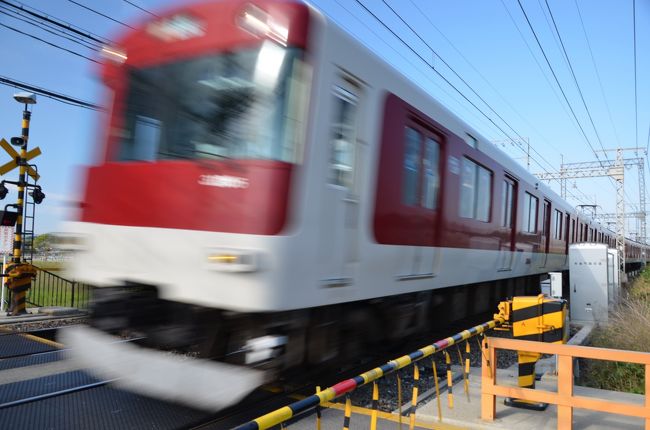 踏切まで来ました。ここを渡ると朱雀門まで直ぐです。踏切の所にもガードマンが居て、歩行者や自転車の安全を見てくれています。