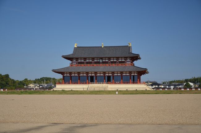 「第１次大極殿」今年のお盆の夜、ここで「2012・天平祭」が行われました。