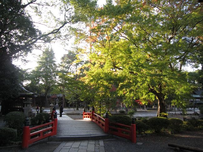 朱色の小橋が合う♪